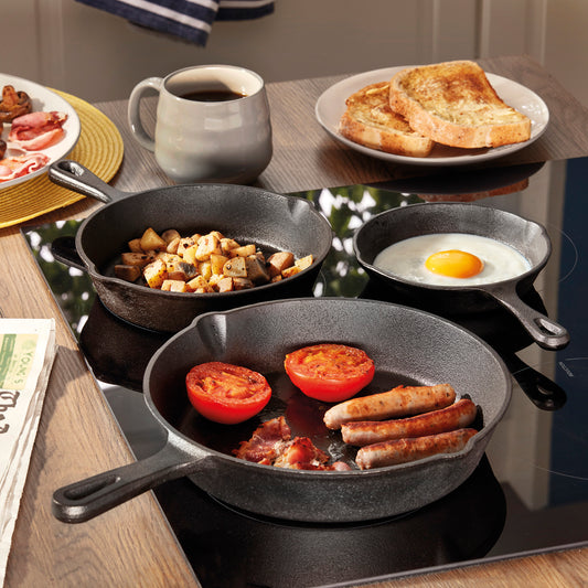 3-Piece Iron Cast Skillet Set
